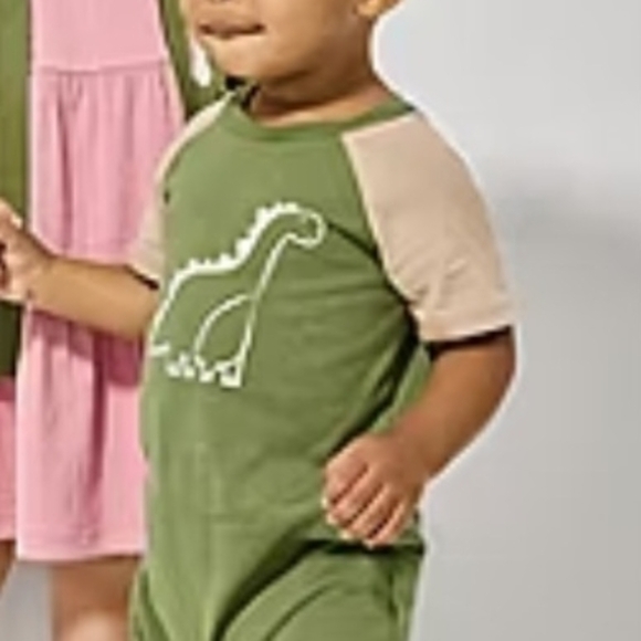 Green Dinosaur Baby Romper - Picture 3 of 3